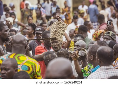 Dabre, Akoure, Alepe - Ivory Coast - August 2019 / Generation Ceremony In GWA Country - M'gbatto - Warriors Dancing To Tribal Rhythms