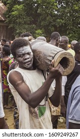 Dabre, Akoure, Alepe - Ivory Coast - August 2019 / Generation Ceremony In GWA Country - M'gbatto - Warriors Dancing To Tribal Rhythms