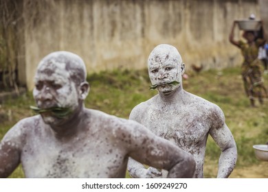 Dabre, Akoure, Alepe - Ivory Coast - August 2019 / Generation Ceremony In GWA Country - M'gbatto - Warriors Dancing To Tribal Rhythms