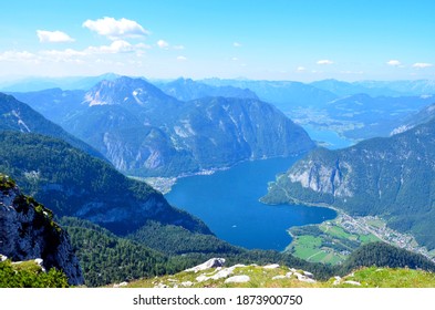 Dachstein Mountain, View Of The Hallstatt Lake (Hallstätter See)