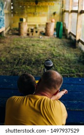 Dad And Son At Shooting Range