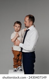 Dad with a three-year-old son