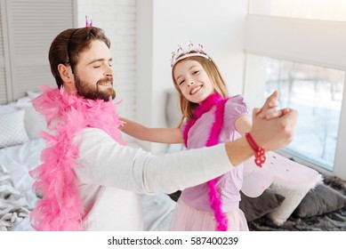 Daddy And Daughter Going To Dance