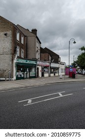 Dagenham, London, UK,  07 15 2021 A Parade Of Shops Along Church Elm Lane In Dagenham Getting Back To Business After The Covid 19 Lockdown 