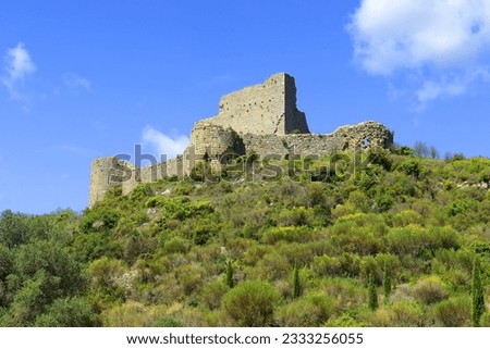 The Château d'Aguilar is a 12th-century castle, one of the so-called Cathar castles, located in the commune of Tuchan in the Aude département of France.