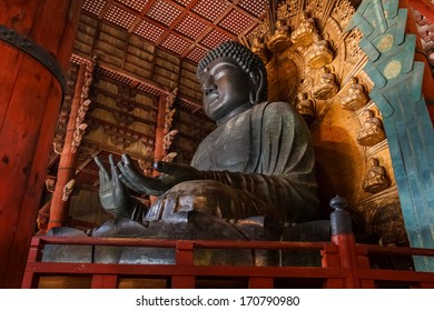 Daibutsu In The Daibutsu-den At Todaiji Temple In Nara