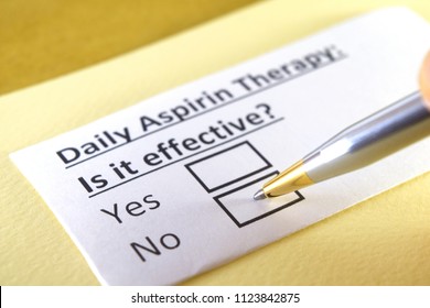 Daily Aspirin Therapy: Do You Need It? Yes Or No