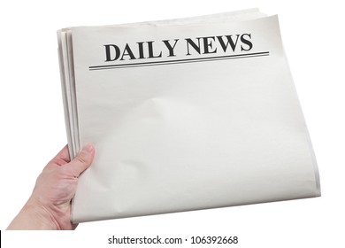 Daily News, Blank Newspaper with white background