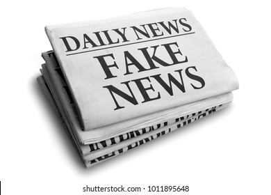 Daily News Newspaper Headline Reading Fake News Concept For False Event News Headline