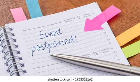 Daily Planner With The Entry Event Postponed