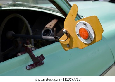 Daintree, Queensland, Australia, June 14th 2018, Classic Car Hand Signal