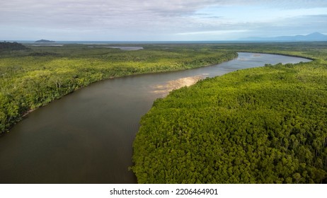 Daintree River, Queensland, Flows To Sea