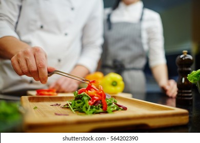 Chef Cooking Food Kitchen Restaurant Cutting Stock Photo (Edit Now ...