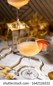 Dainty Cocktail In Gold And White Roaring 20s Party Scene