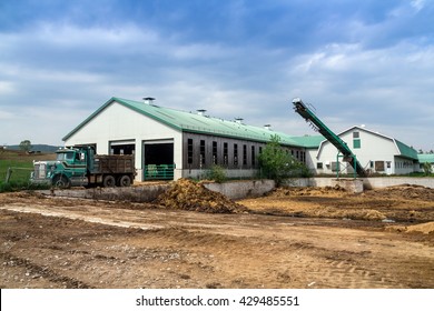 Dairy Farm Building Exterior Manure Pit