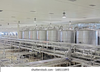 Dairy Processing Production Line In A Factory, Luannan County, Hebei Province, China 