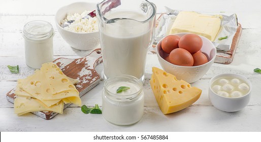 Dairy Products Healthy Diet Eating Stock Photo (Edit Now) 567485884