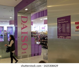 Daiso Sign And Store, Westfields, Church St, Parramatta, New South Wales, Australia On    
15 June 2019.                               