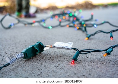 Daisy Chain Connecting Multiple Strings Of Decorative Lights Together