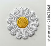 
Daisy Flower Patch on a gray background