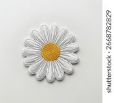 
Daisy Flower Patch on a gray background