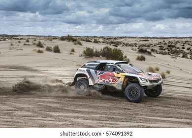 Dakar Rally 2017 In Paraguay, Argentina, Bolivia. 2/14 Jenuary 2017. Sebastien Loeb/Daniel Elena, Peugeot.