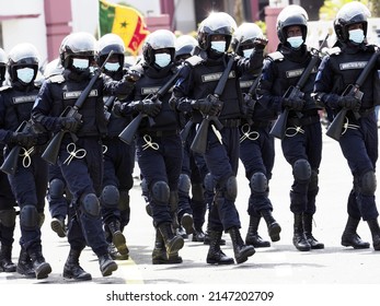 Dakar, Senegal, Africa, April 4 2022, A Military Parade For Independence Day In Dakar's Main Square