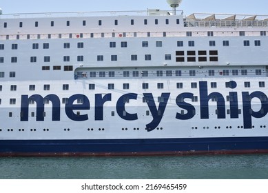 Dakar, Senegal, Africa, June 16 2022, A Hospital Ship Mercy Ship In The Port Of Dakar