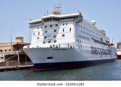 Dakar, Senegal, Africa, May 28 2022, Mercy.org Hospital Ship In An African Port