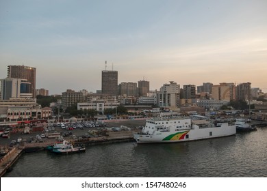 
Dakar, Senegal - May 24, 2019: Ship In The Port Of The City