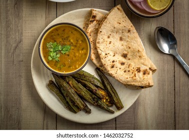 Dal, Roti and Sabji - indian homemade food