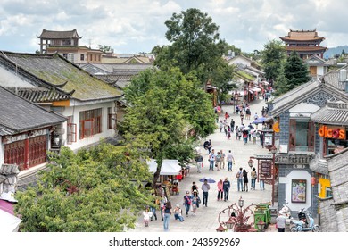 DALI, CHINA - Aug 31 2014: Dali Old Town. a famous landmark in the Ancient city of Dali, Yunnan, China.