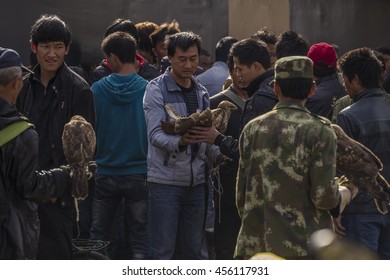 DALI, CHINA, OCTOBER 27, 2013. Illegal Trading Of Wildlife Openly In The Market