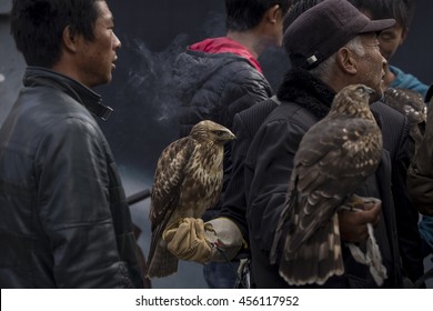 DALI, CHINA, OCTOBER 27, 2013. Illegal Trading Of Wildlife Openly In The Market.