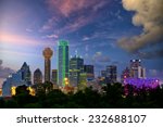 Dallas City skyline at twilight, Texas, USA