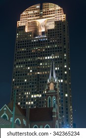 Dallas - May 13, 2007: Chase Tower Is A 225 M (738 Ft), 55-story Postmodern Skyscraper At 2200 Ross Avenue In The City Center District Of Downtown Dallas, Texas At Night.