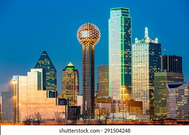 Dallas Skyline At Sunset