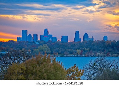 Dallas Skyline From White Rock Lake