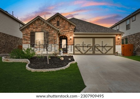 Dallas, texas - april 2023: a home at sunset