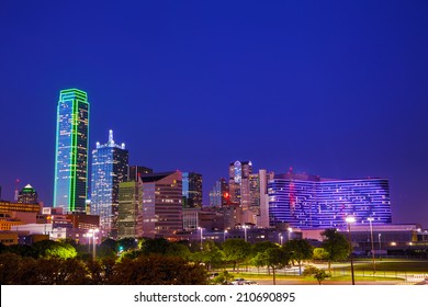 Dallas, Texas Cityscape At The Night Time