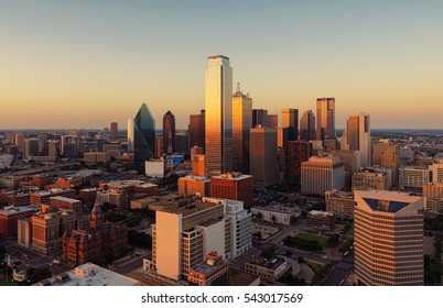 Dallas, Texas cityscape at sunset - Shutterstock ID 543017569