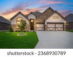 Dallas, texas - July 18th 2023: a home at sunset