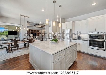 Dallas, Texas - May 27th 2023: a white kitchen 