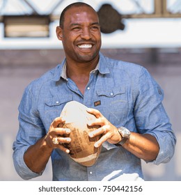 Dallas, Texas, October 18, 2015: Former Dallas Cowboys Football Player Darren Woodson At The Carnival’s Ultimate Cowboys Fan Fest At Klyde Warren Park