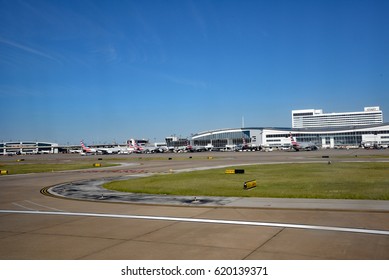 DALLAS, TEXAS - SEPT 30: The Dallas Fort Worth Airport, on September 30, 2016 in Dallas, Texas, known as DFW.