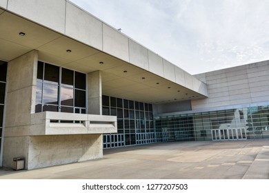 Dallas, Texas, United States Of America - December 31, 2016. Exterior View Of Kay Bailey Hutchison Convention Center In Dallas, TX.