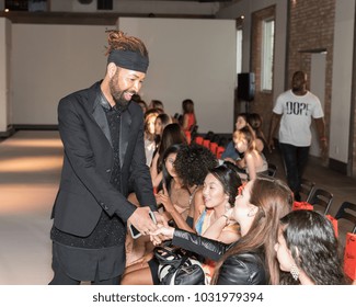 Dallas, Texas / USA - April 23, 2016: Beyoncé Fashion Designer Ty Hunter (standing) Shaking Hands At The Loft Spaces In Dallas, TX