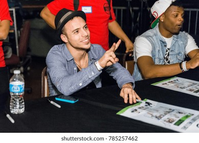 Dallas, Texas / USA - April 26, 2014: Hip Hop Dancer Emilio Dosal Signing Autographs Inside The South Side Ballroom In Dallas, TX