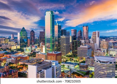 Dallas, Texas, USA downtown city skyline.