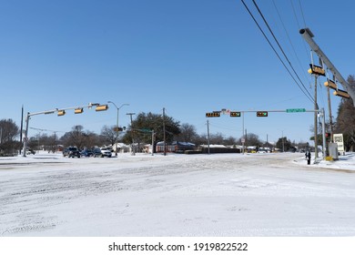 Dallas, Texas USA - February 2021: Winter Storm Uri